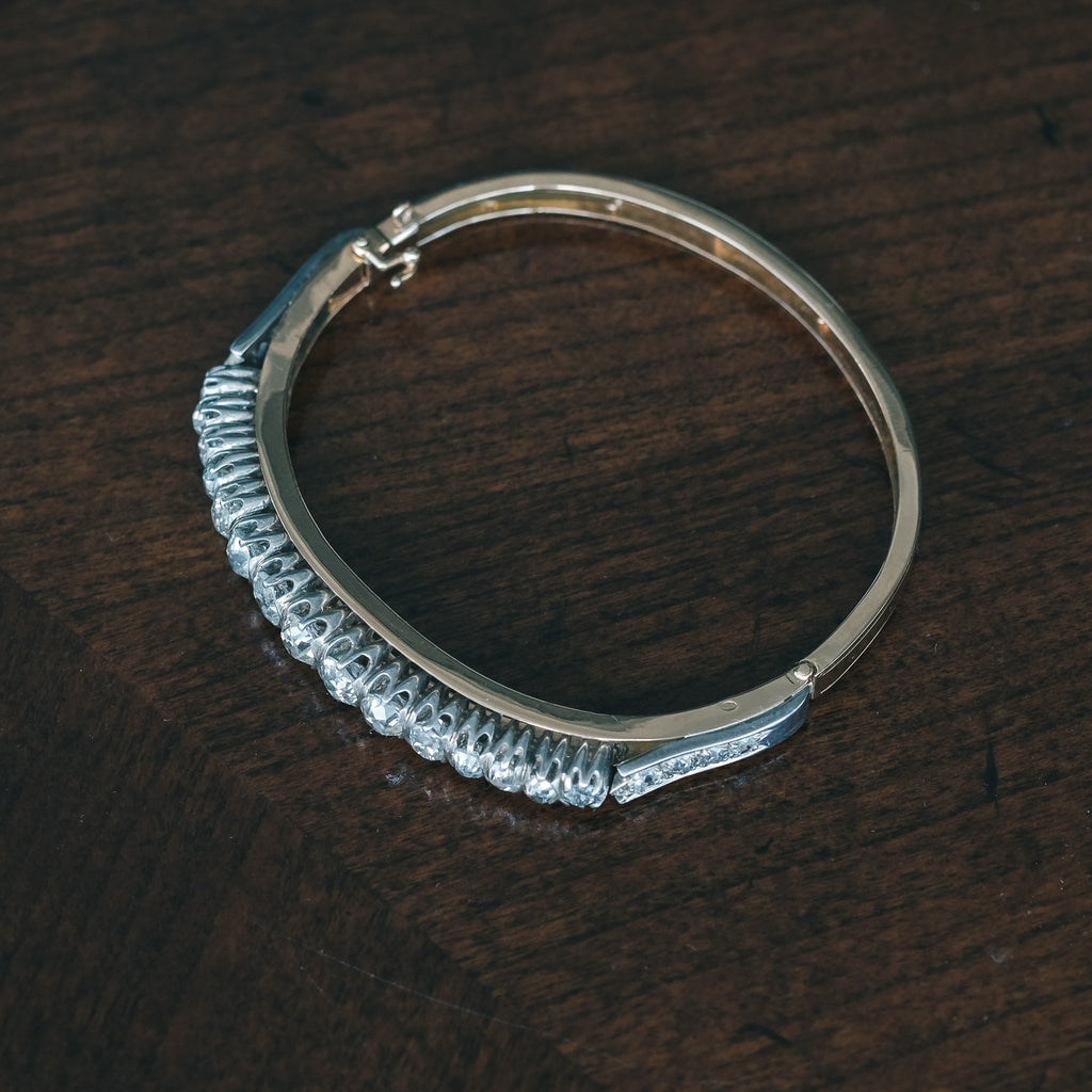 Edwardian Diamond Mega - Bangle - Lost Owl Jewelry