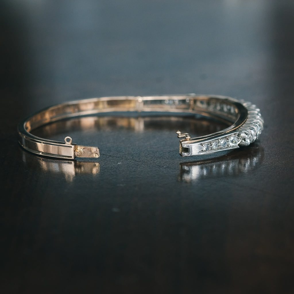 Edwardian Diamond Mega - Bangle - Lost Owl Jewelry