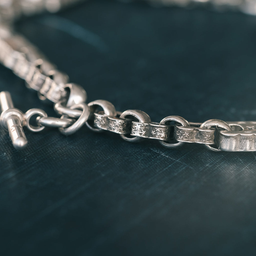 Edwardian Fancy Link Watch Chain - Lost Owl Jewelry