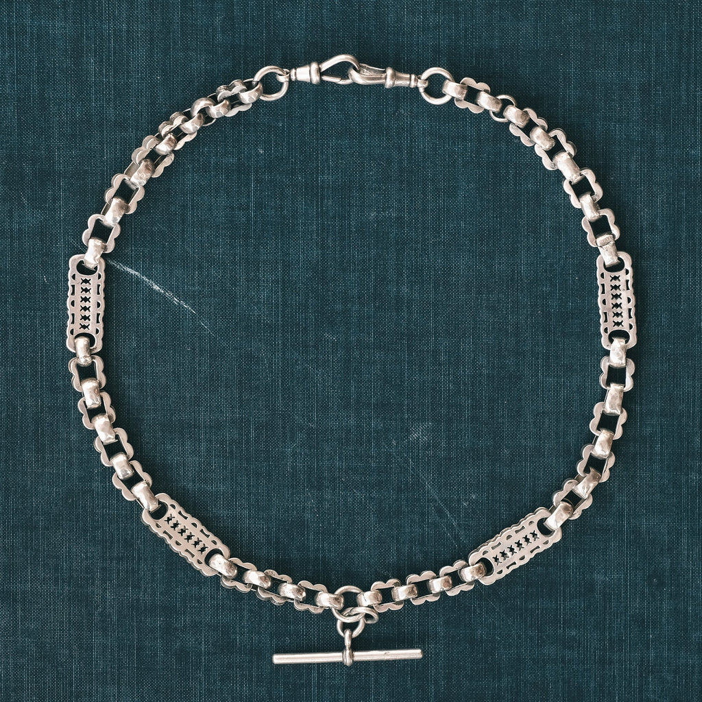 Edwardian Fancy Link Watch Chain - Lost Owl Jewelry