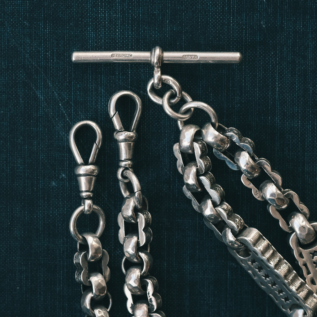 Edwardian Fancy Link Watch Chain - Lost Owl Jewelry