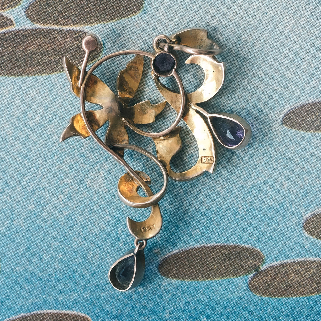 Edwardian Floral Lavaliere Pendant - Lost Owl Jewelry