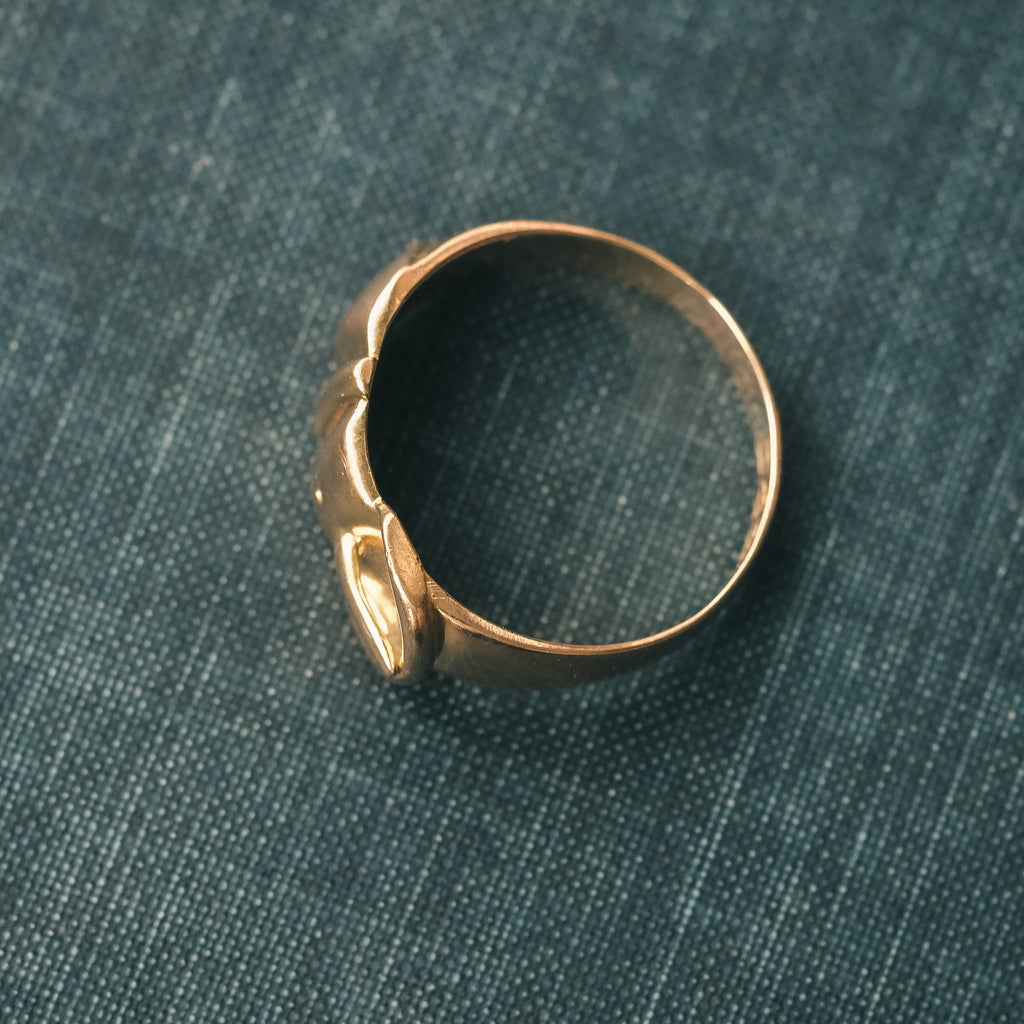 Edwardian Gold Buckle Ring - Lost Owl Jewelry