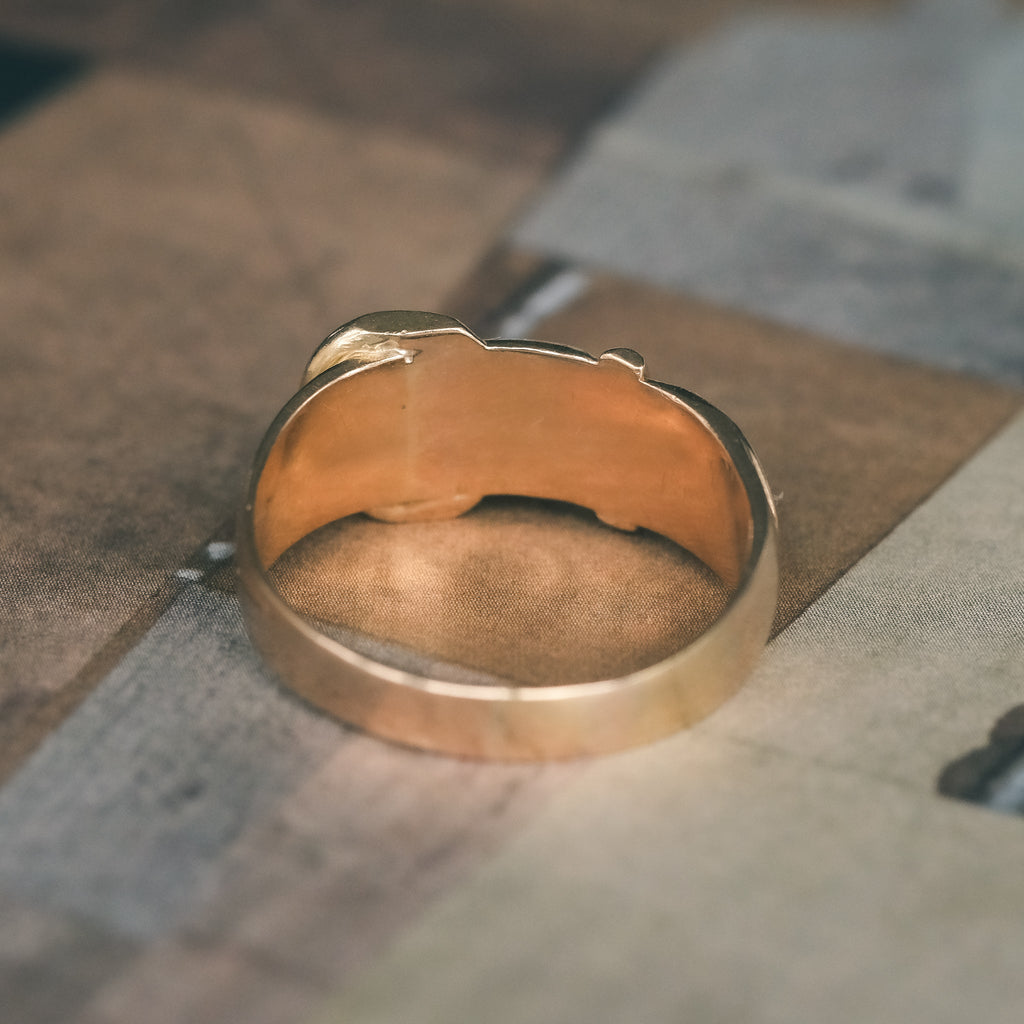 Edwardian Gold Buckle Ring - Lost Owl Jewelry