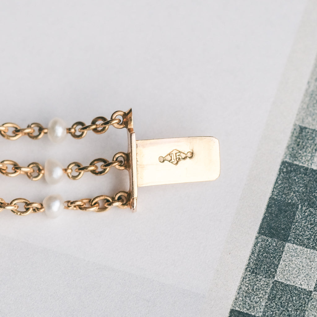 Edwardian Green & White Bracelet - Lost Owl Jewelry