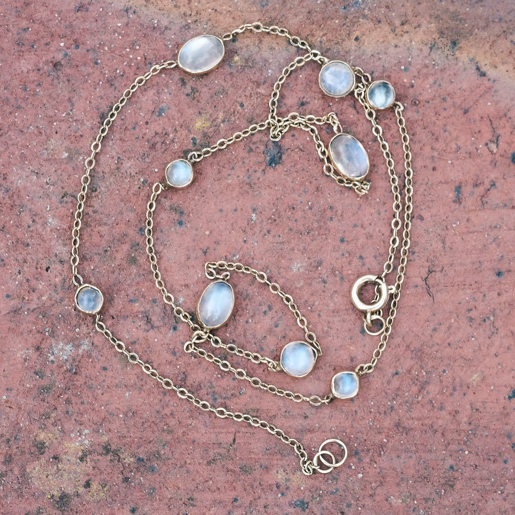Edwardian Moonstone Necklace - Lost Owl Jewelry