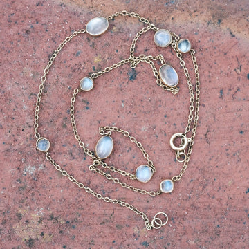 Edwardian Moonstone Necklace - Lost Owl Jewelry