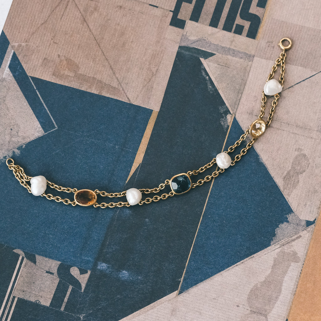 Edwardian Multigem Bracelet - Lost Owl Jewelry