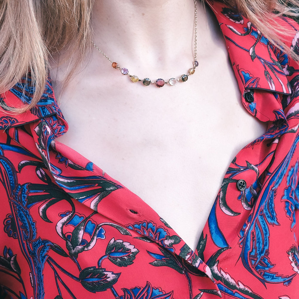 Edwardian Multigem Necklace - Lost Owl Jewelry