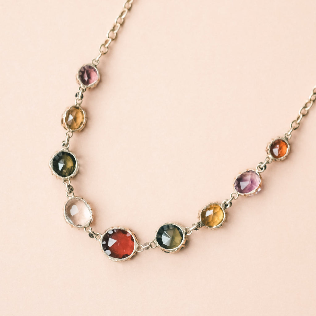 Edwardian Multigem Necklace - Lost Owl Jewelry