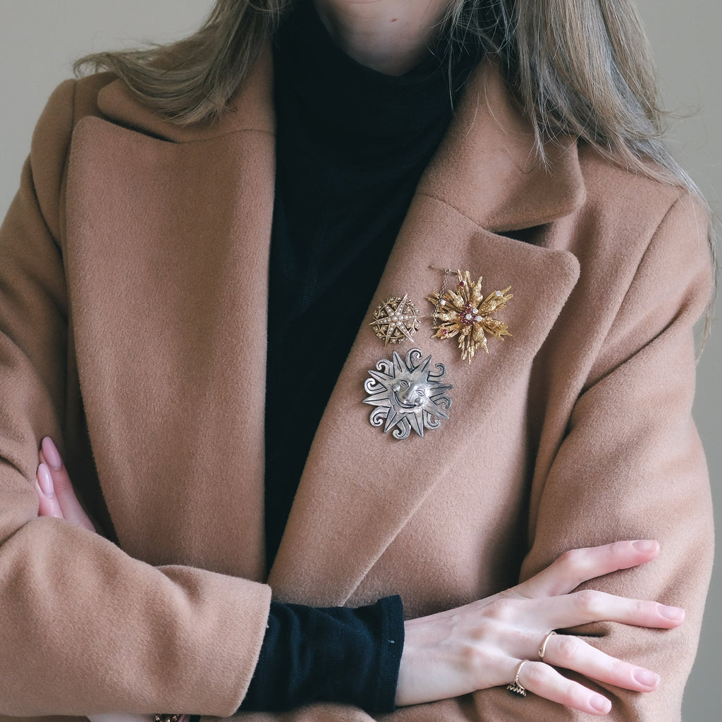 Edwardian Pearl Star Brooch - Lost Owl Jewelry