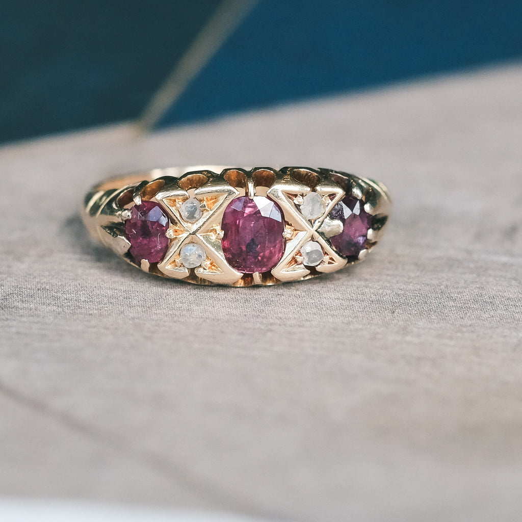 Edwardian Ruby Belcher Ring - Lost Owl Jewelry