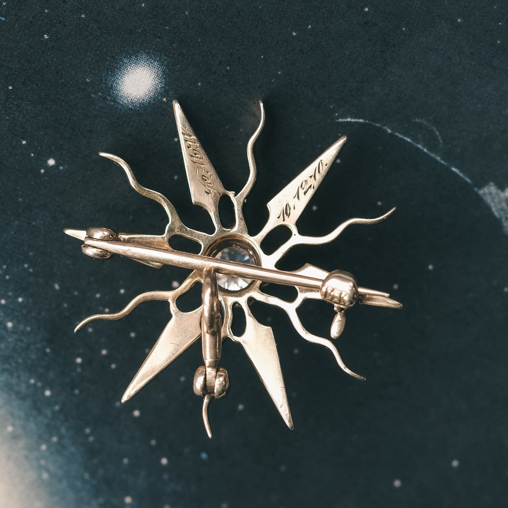 Edwardian Sun Spear Brooch - Lost Owl Jewelry