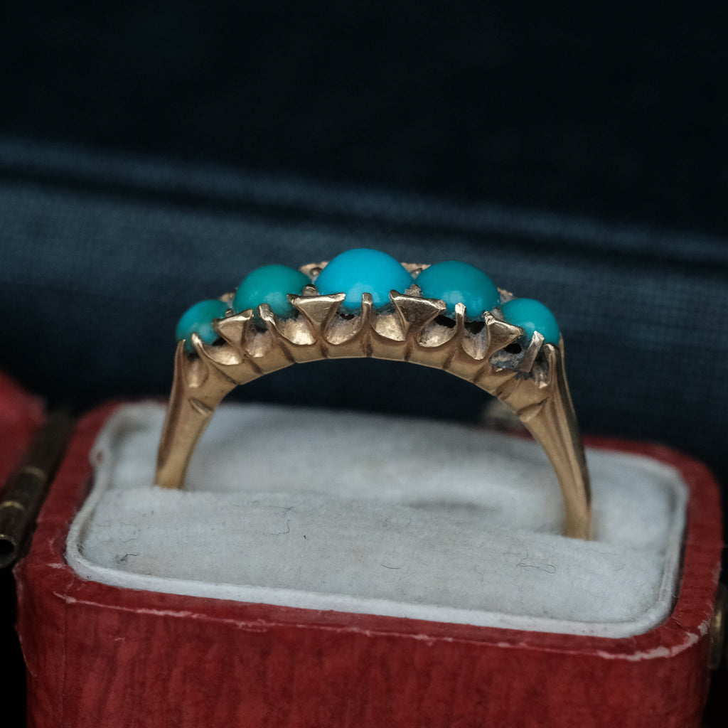 Turquoise Half Hoop - T1462TQ main image 1