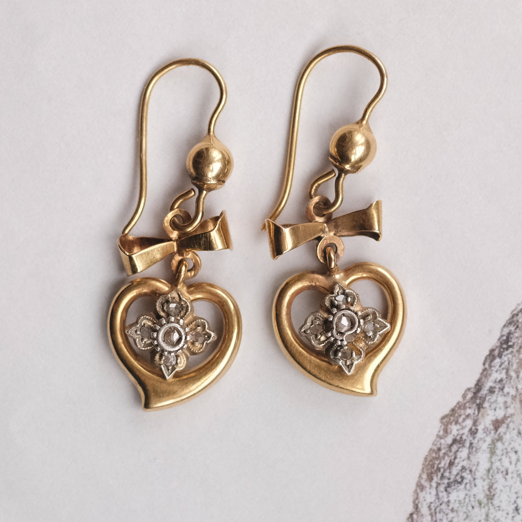 Edwardian Witch's Heart Earrings - Lost Owl Jewelry