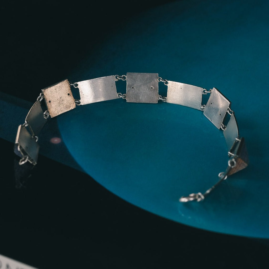 Egyptian Revival Enamel Bracelet - Lost Owl Jewelry