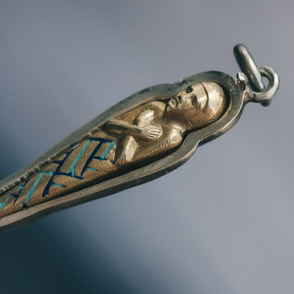 Egyptian Revival Mummy Pendant - Lost Owl Jewelry