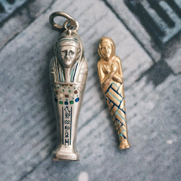 Egyptian Revival Mummy Pendant - Lost Owl Jewelry
