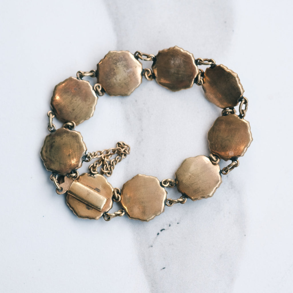 Egyptian Revival Panel Bracelet - Lost Owl Jewelry