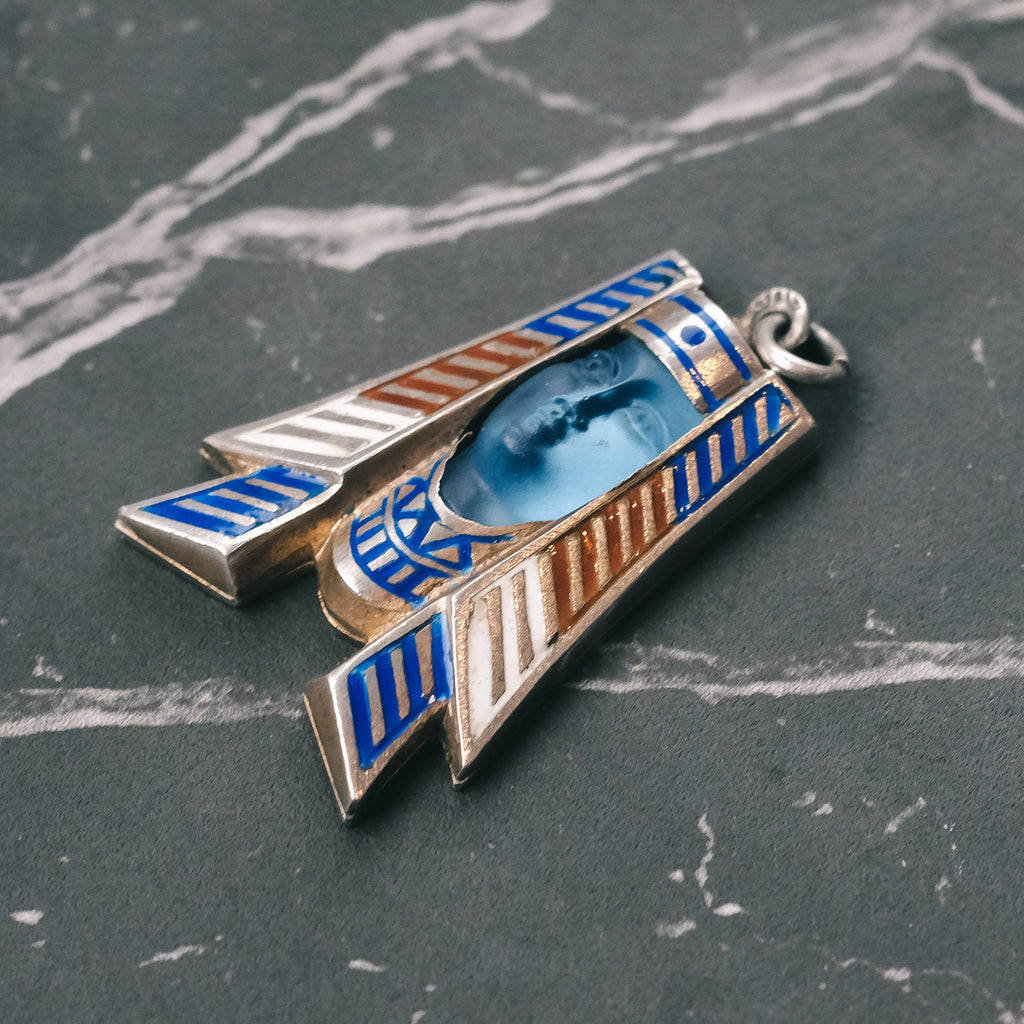 Egyptian Revival Pharoah Pendant - Lost Owl Jewelry