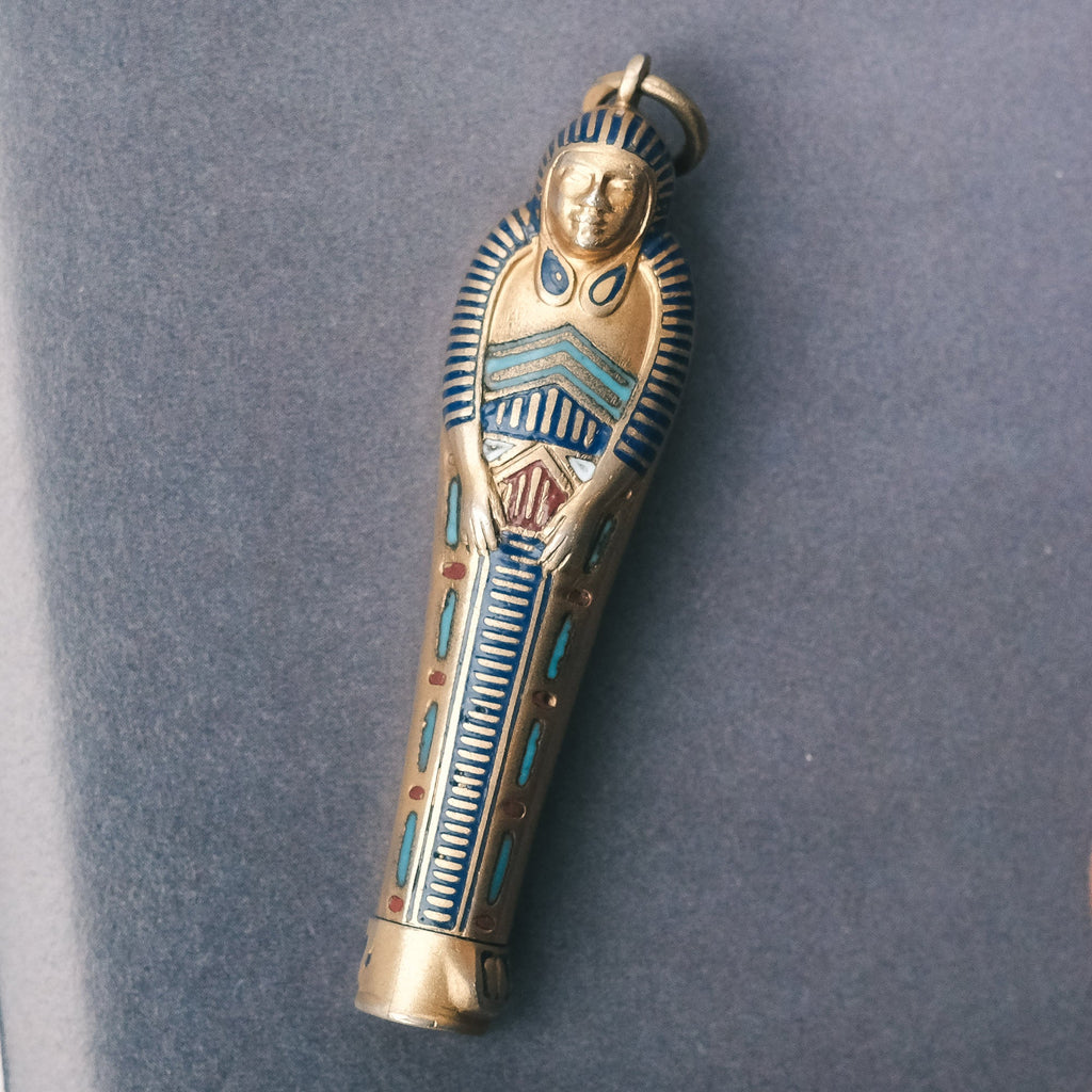 Egyptian Revival Sarcophagus Pendant - Lost Owl Jewelry