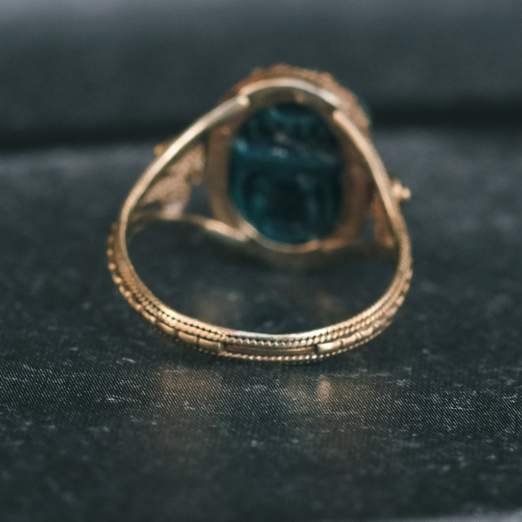 Egyptian Revival Scarab Ring - Lost Owl Jewelry