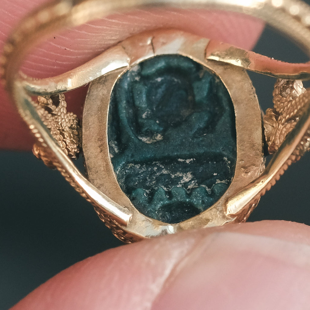 Egyptian Revival Scarab Ring - Lost Owl Jewelry