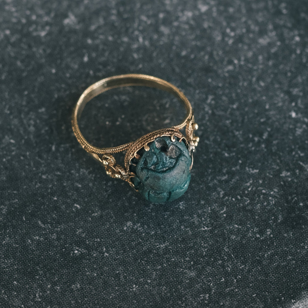 Egyptian Revival Scarab Ring - Lost Owl Jewelry