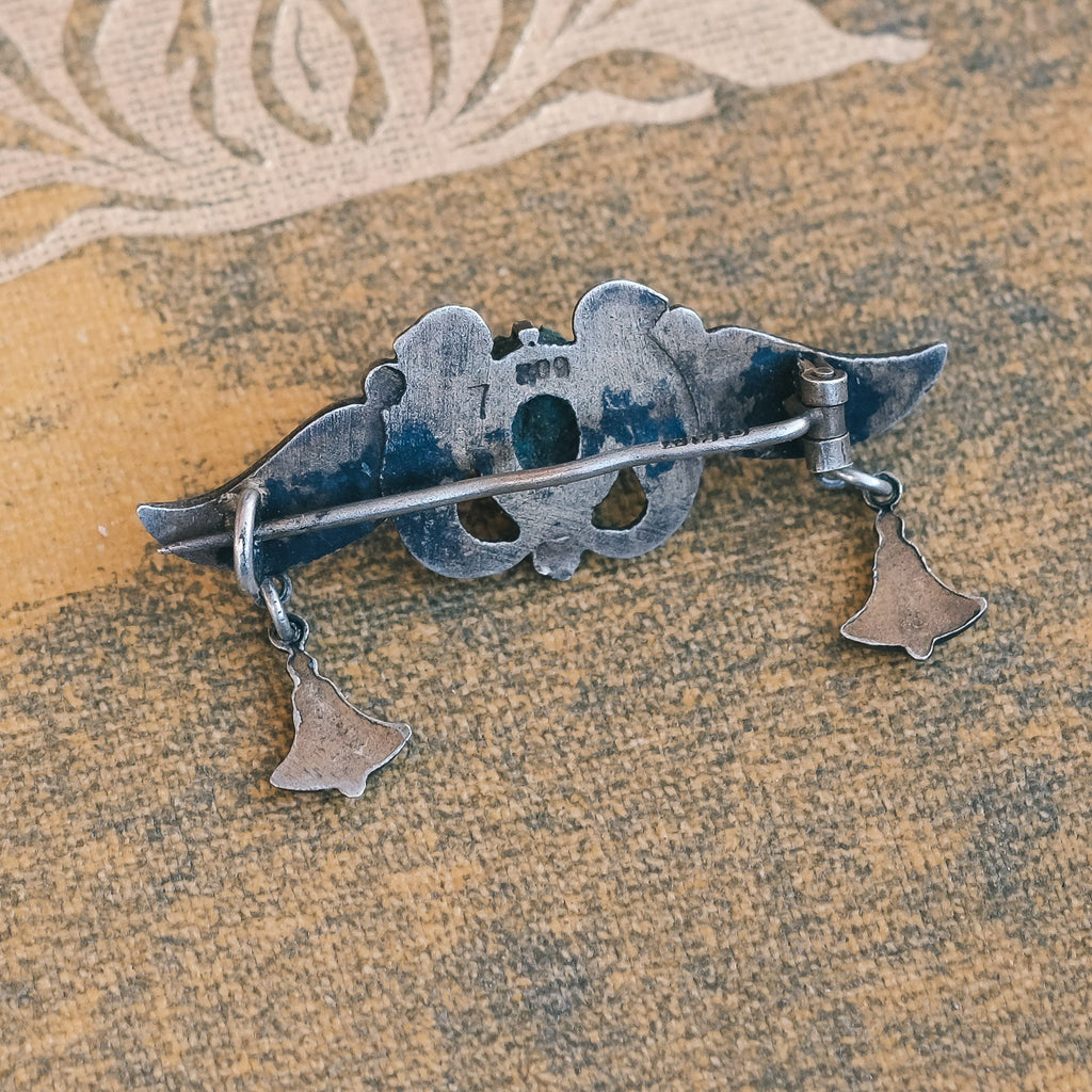 Egyptian Revival Winged Scarab Brooch - Lost Owl Jewelry