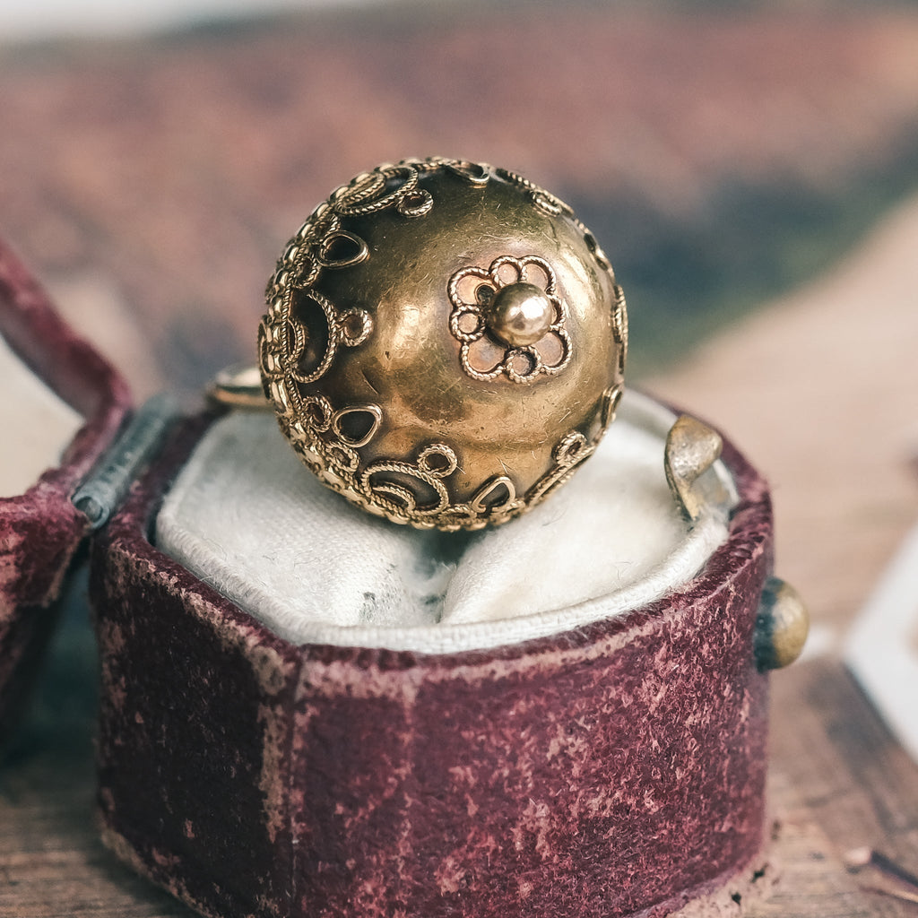 Etruscan Revival Ball Pendant - Lost Owl Jewelry