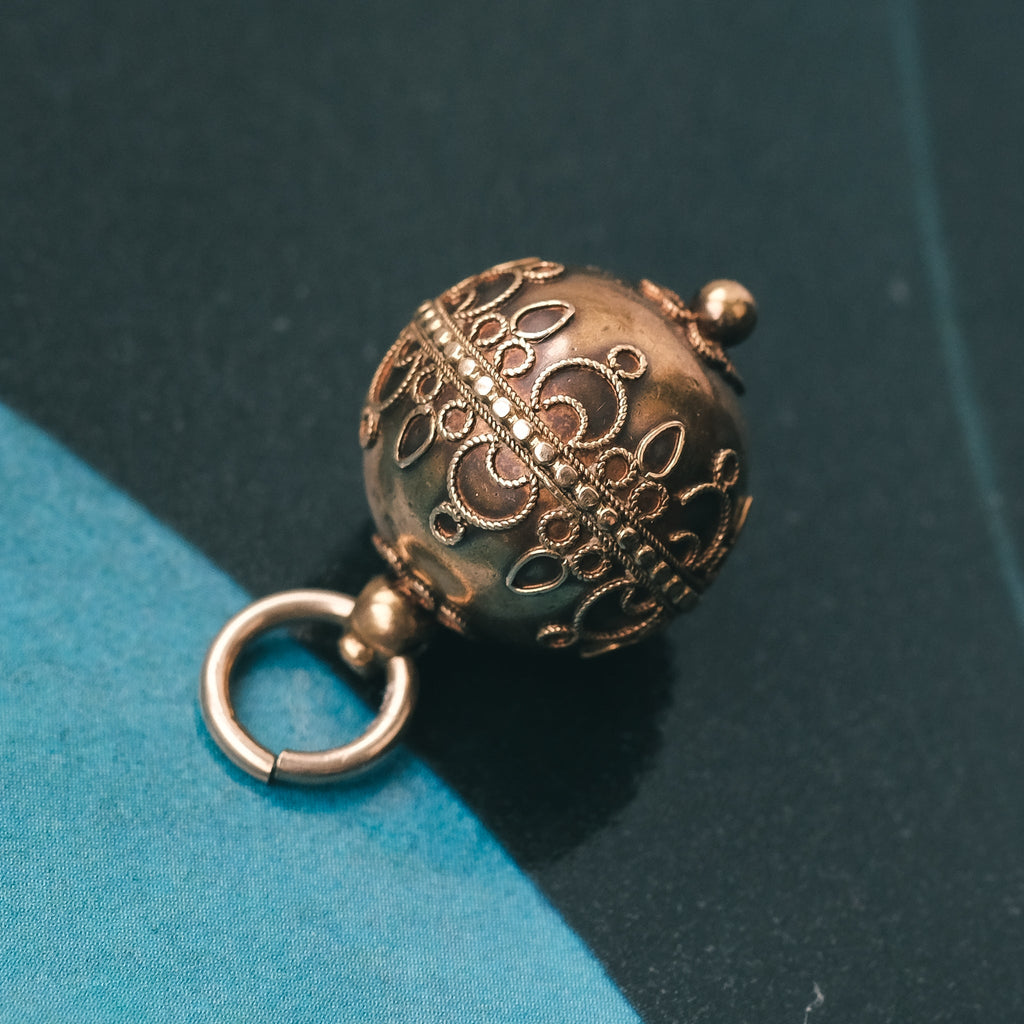 Etruscan Revival Ball Pendant - Lost Owl Jewelry