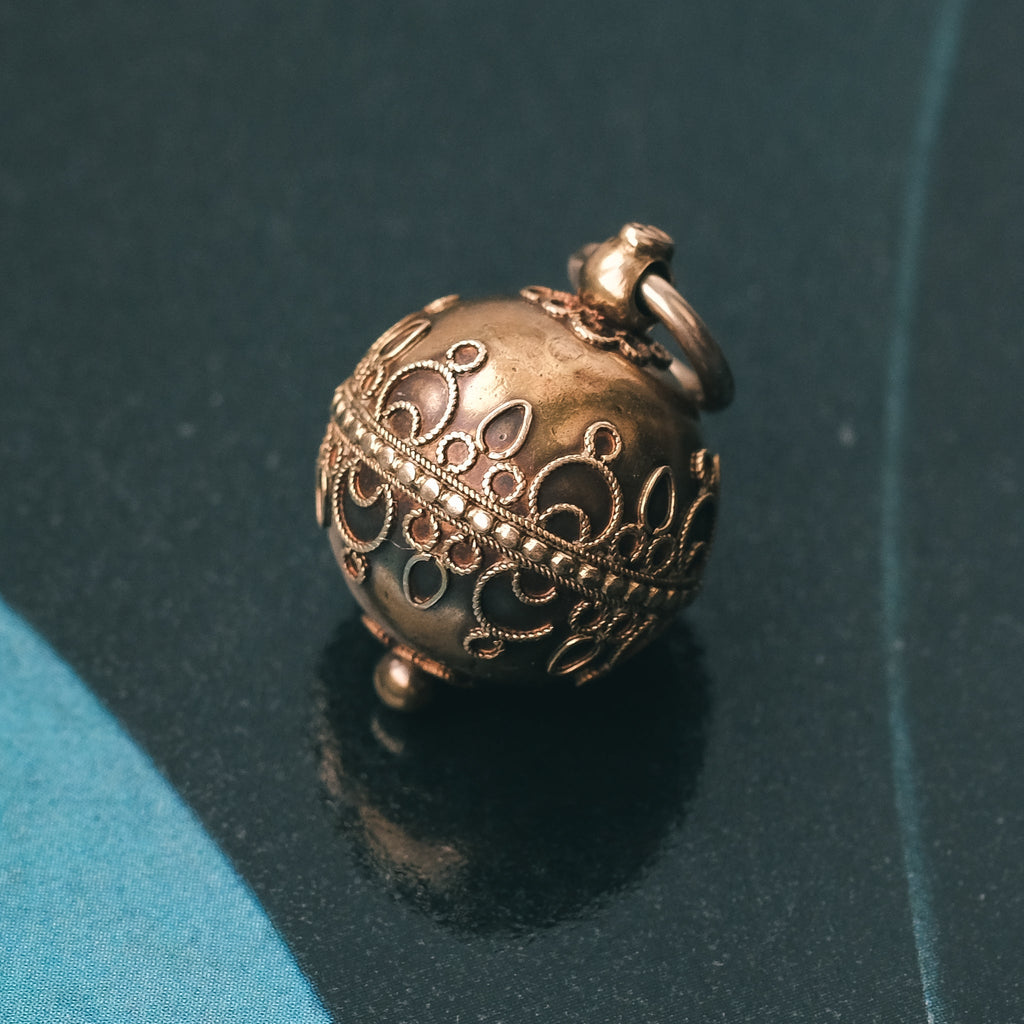 Etruscan Revival Ball Pendant - Lost Owl Jewelry
