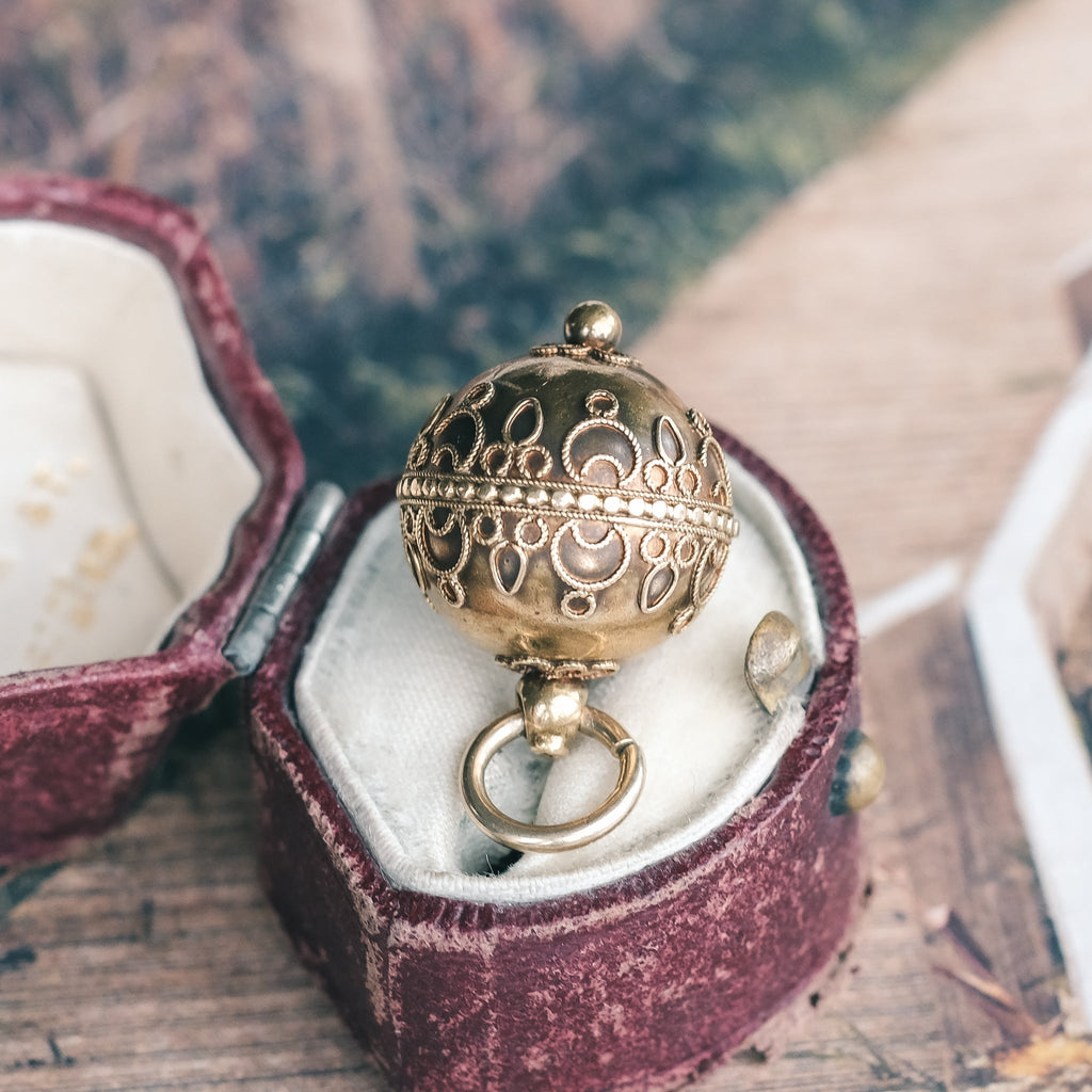 Etruscan Revival Ball Pendant - Lost Owl Jewelry