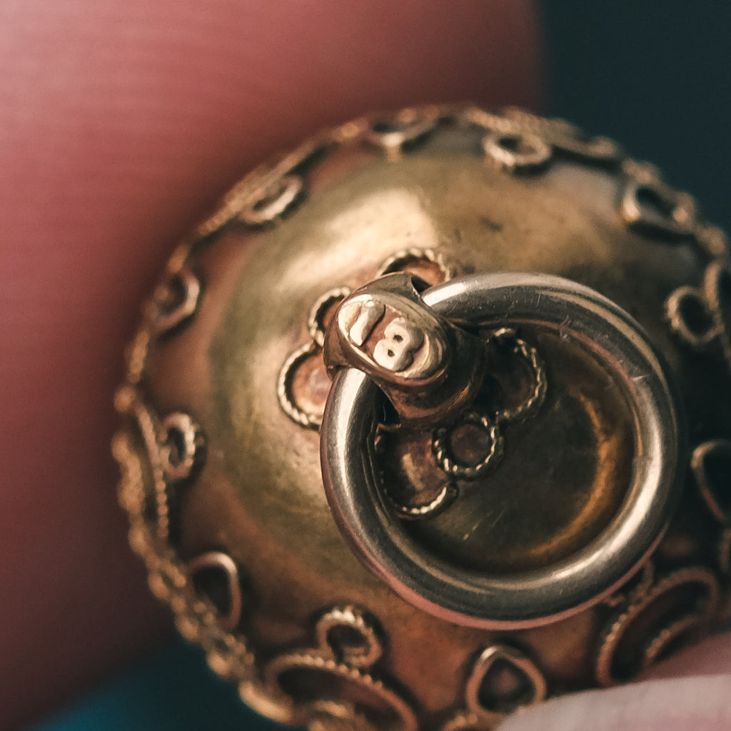 Etruscan Revival Ball Pendant - Lost Owl Jewelry