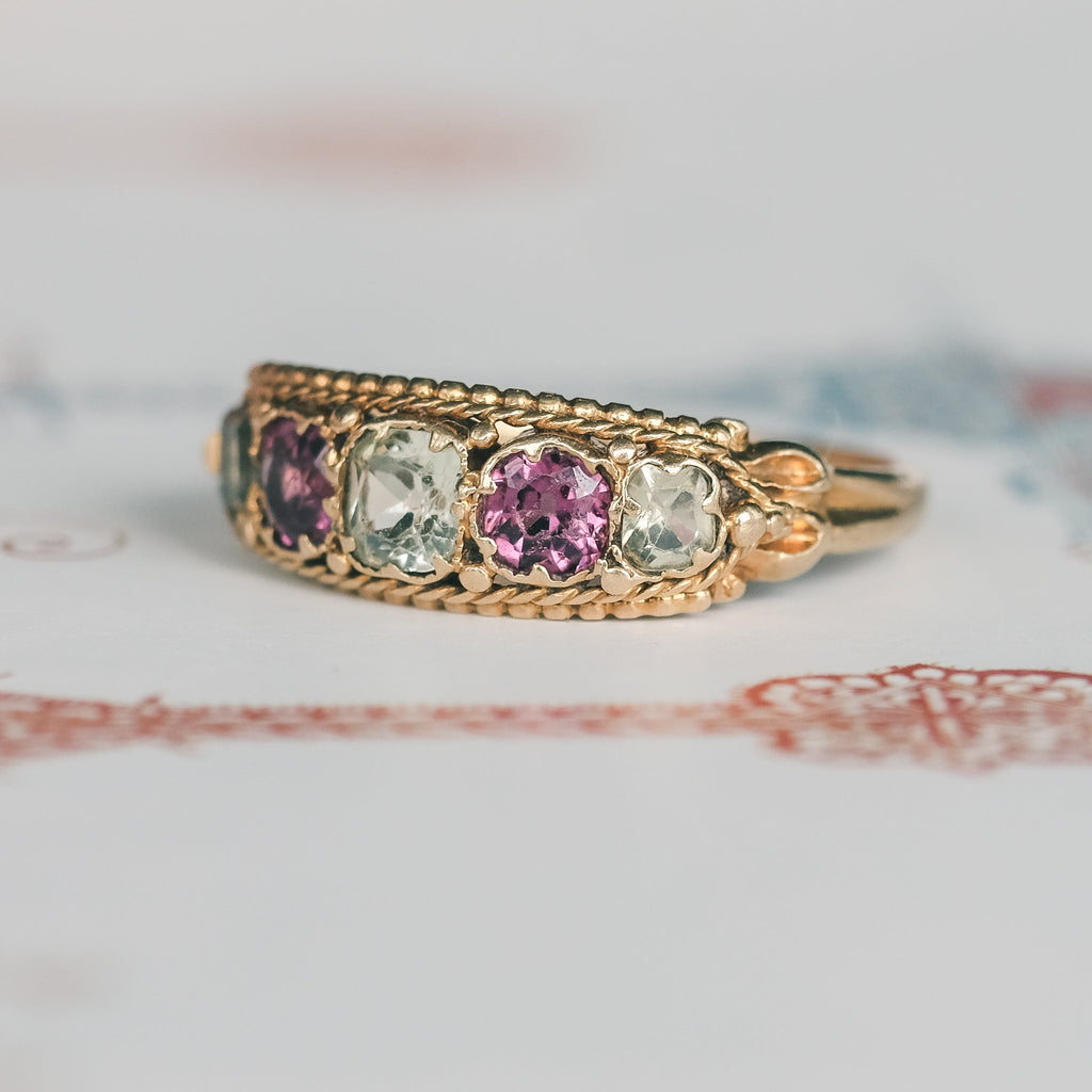 Etruscan Revival Chrysoberyl Ring - Lost Owl Jewelry