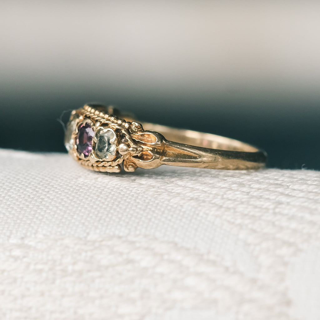 Etruscan Revival Chrysoberyl Ring - Lost Owl Jewelry