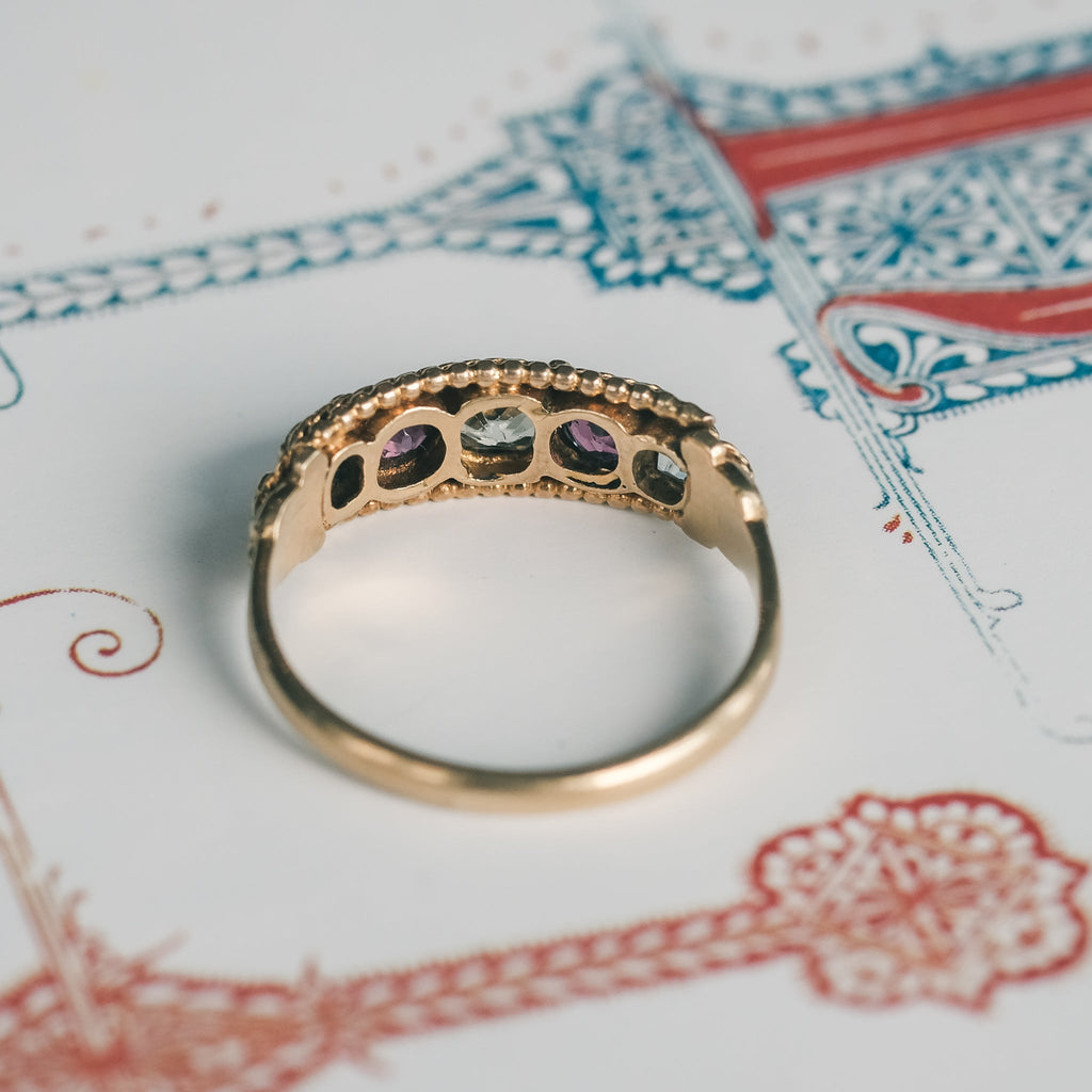 Etruscan Revival Chrysoberyl Ring - Lost Owl Jewelry