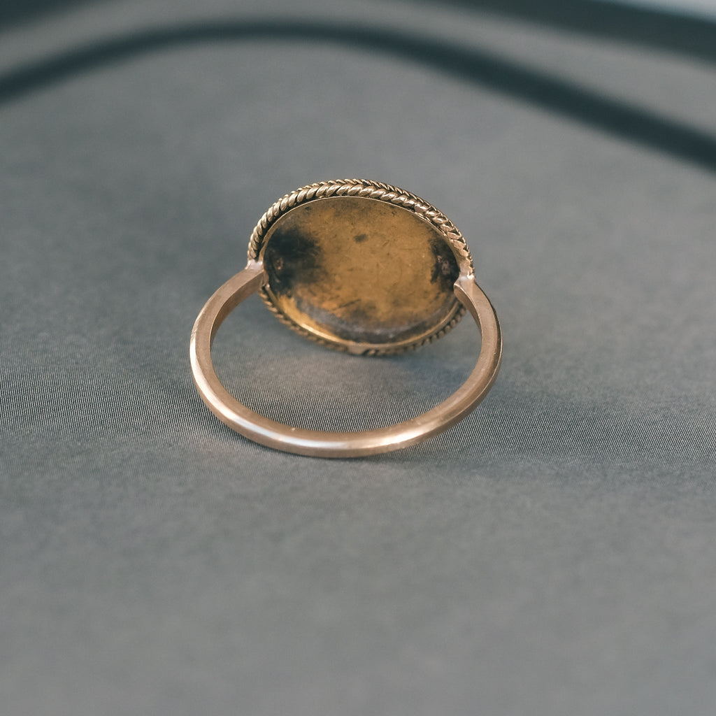 Etruscan Revival Garnet Ring - Lost Owl Jewelry