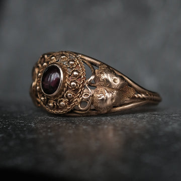 Etruscan Revival Grapevine Ring - Lost Owl Jewelry