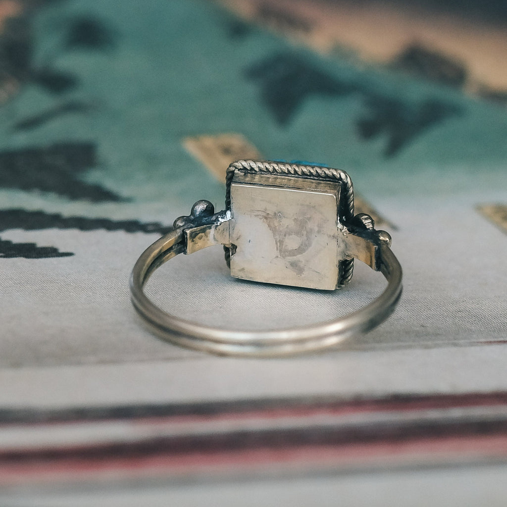 Etruscan Revival Micromosaic Bird Ring - Lost Owl Jewelry