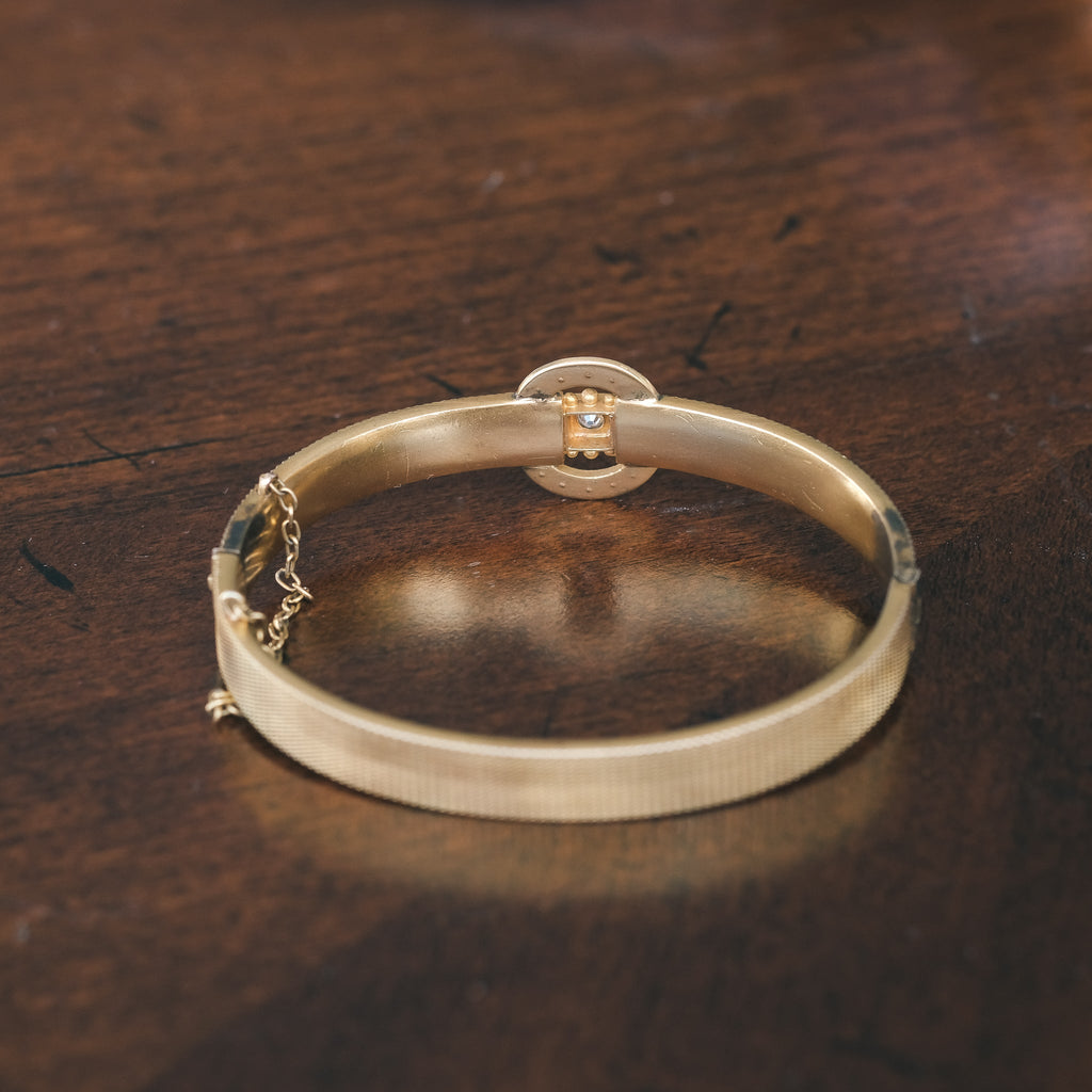 Etruscan Revival Textured Bangle - Lost Owl Jewelry