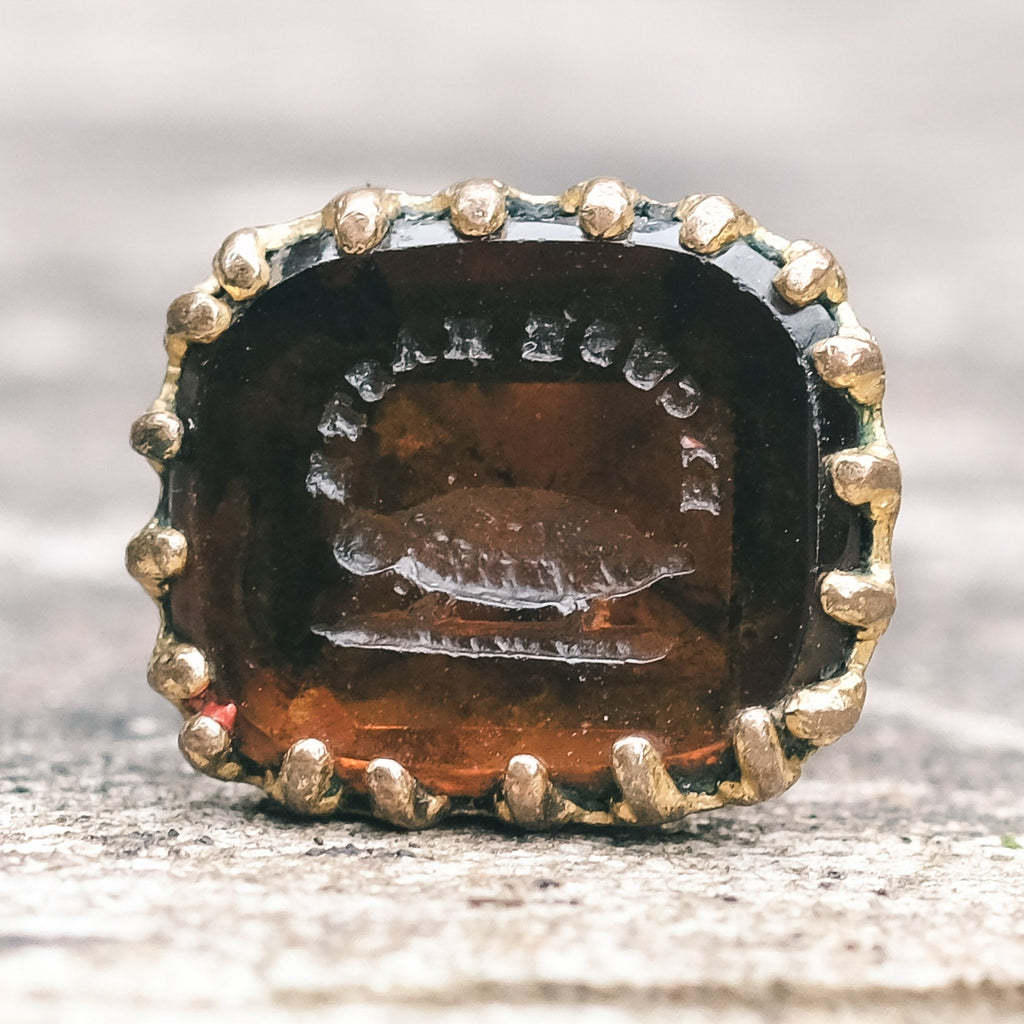 "Excuse Haste" Tortoise Seal Fob - Lost Owl Jewelry