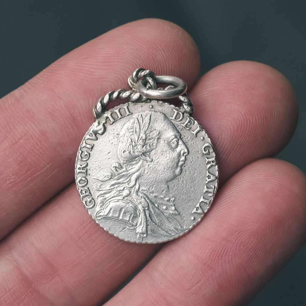 George III Silver Sixpence Pendant - Lost Owl Jewelry