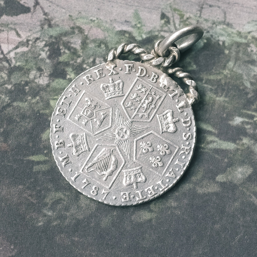 George III Silver Sixpence Pendant - Lost Owl Jewelry