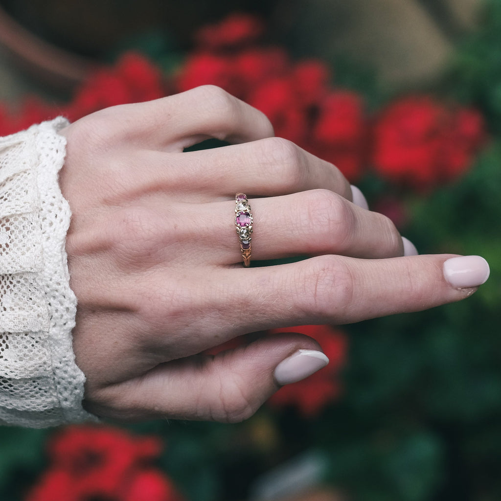 Georgian Almandine Garnet Ring - Lost Owl Jewelry