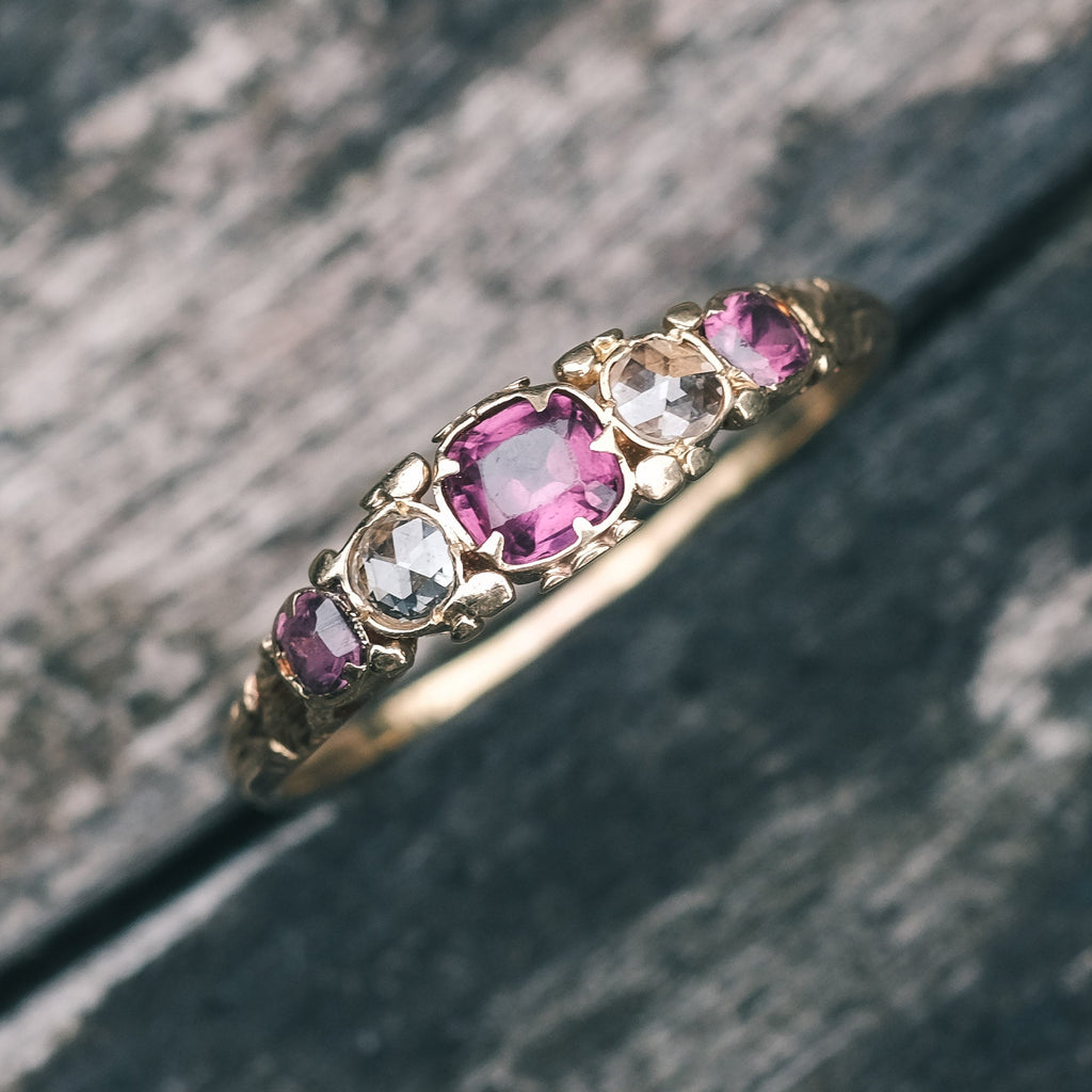 Georgian Almandine Garnet Ring - Lost Owl Jewelry