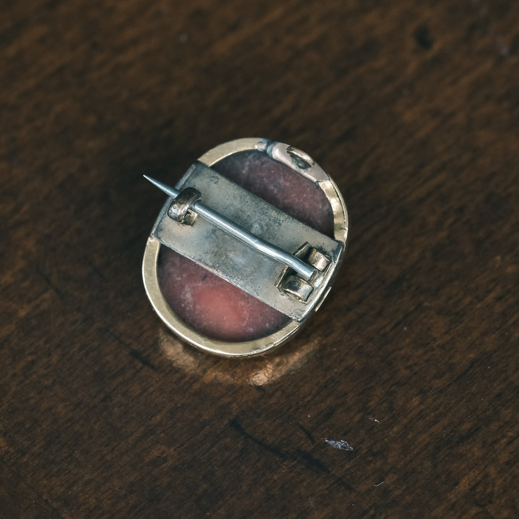 Georgian 'Antinous' Coral Cameo Brooch - Lost Owl Jewelry