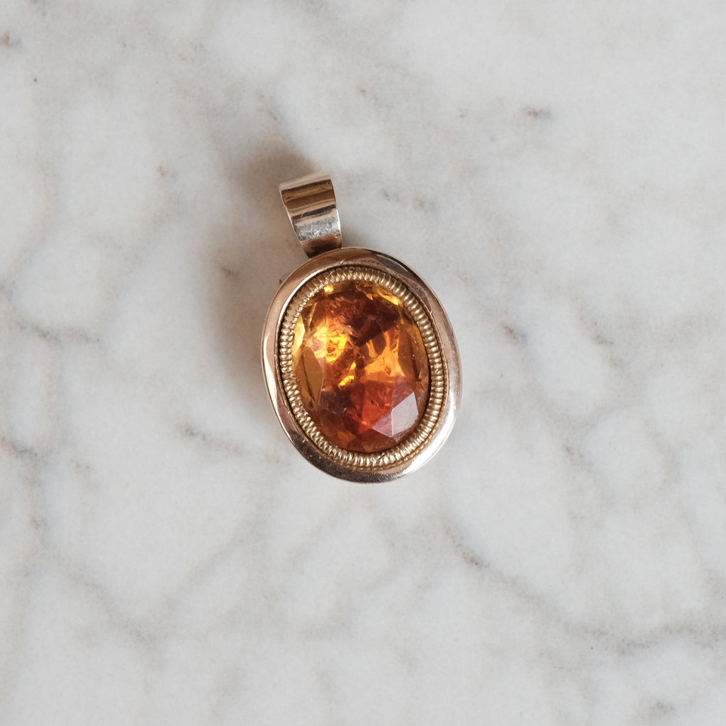 Georgian Aperol Spritz Pendant - Lost Owl Jewelry