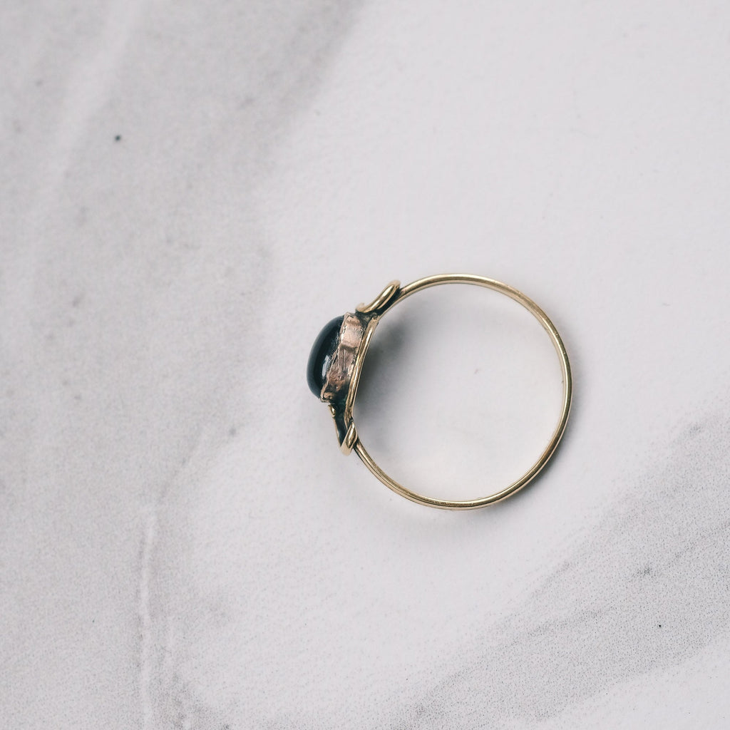 Georgian Carnet Cabochon Ring - Lost Owl Jewelry