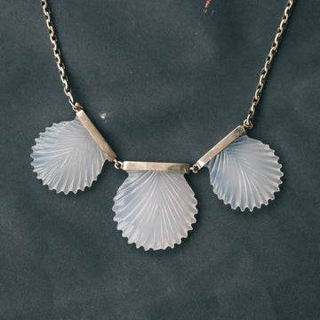 Georgian Chalcedony Shells Necklace - Lost Owl Jewelry